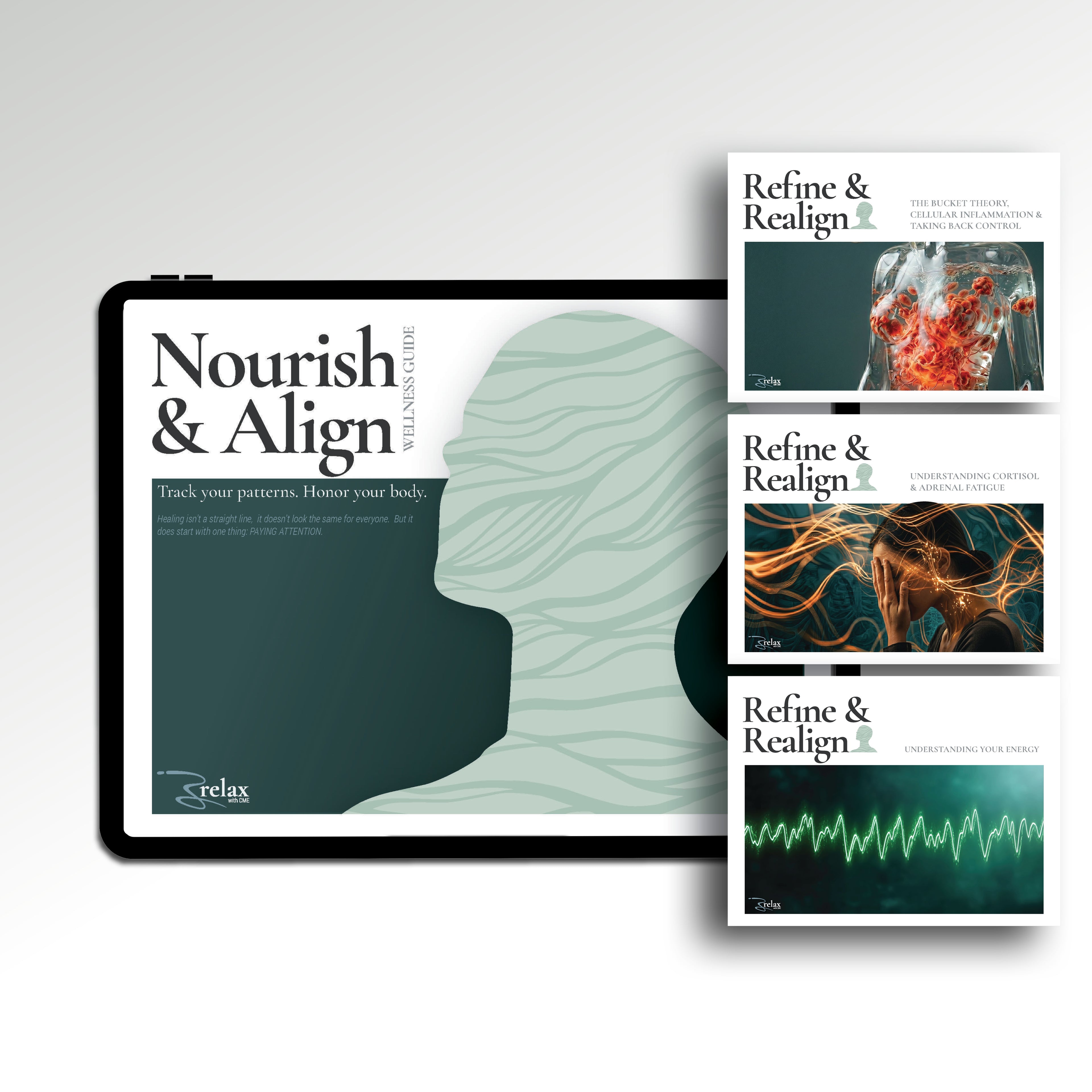 Body and Energy Bundle digital download — wellness guides for understanding fatigue and inflammation including bucket theory, cortisol, and energy management