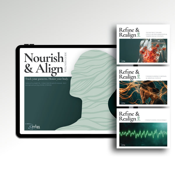 Body and Energy Bundle digital download — wellness guides for understanding fatigue and inflammation including bucket theory, cortisol, and energy management