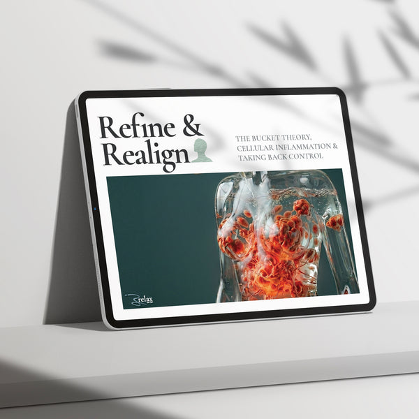 Refine and Realign Bucket Theory digital guide — understand why your body reacts to everything and how cellular inflammation causes random flare ups